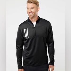 Adidas 3-Stripes Double Knit Quarter-Zip Pullover
